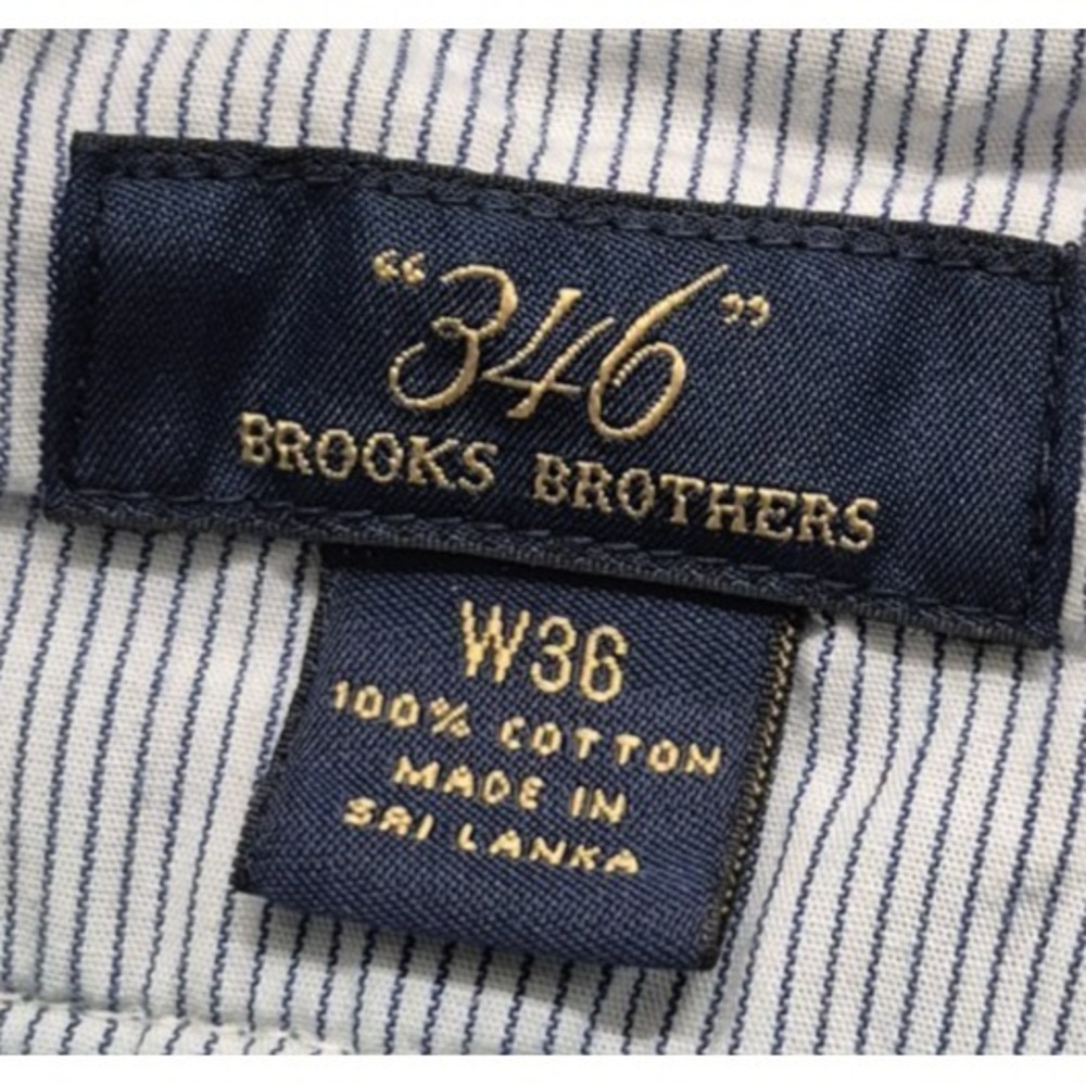 Brooks Brothers 346 men's green chino shorts‎ sz. 36 flat front 100% Cotton - Picture 5 of 13